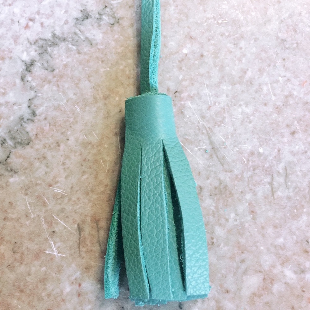 Handmade Leather Tassel Keychain